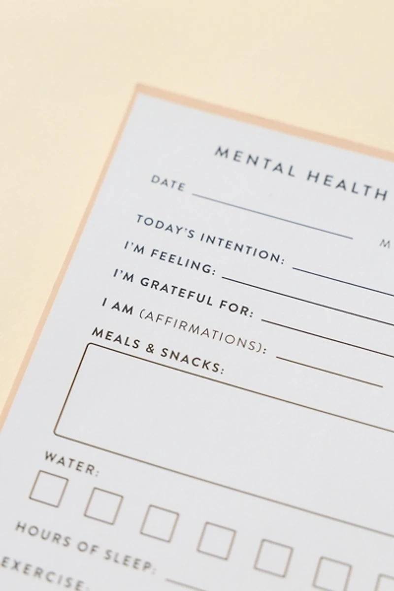 Joy Paper Co. Mental Health Tracker Notepad