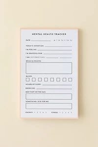 Joy Paper Co. Mental Health Tracker Notepad