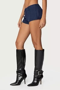 Edikted Harrison Pinstripe Micro Shorts