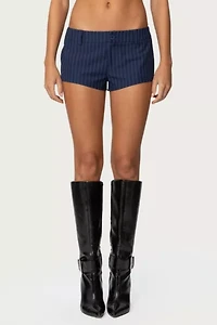 Edikted Harrison Pinstripe Micro Shorts