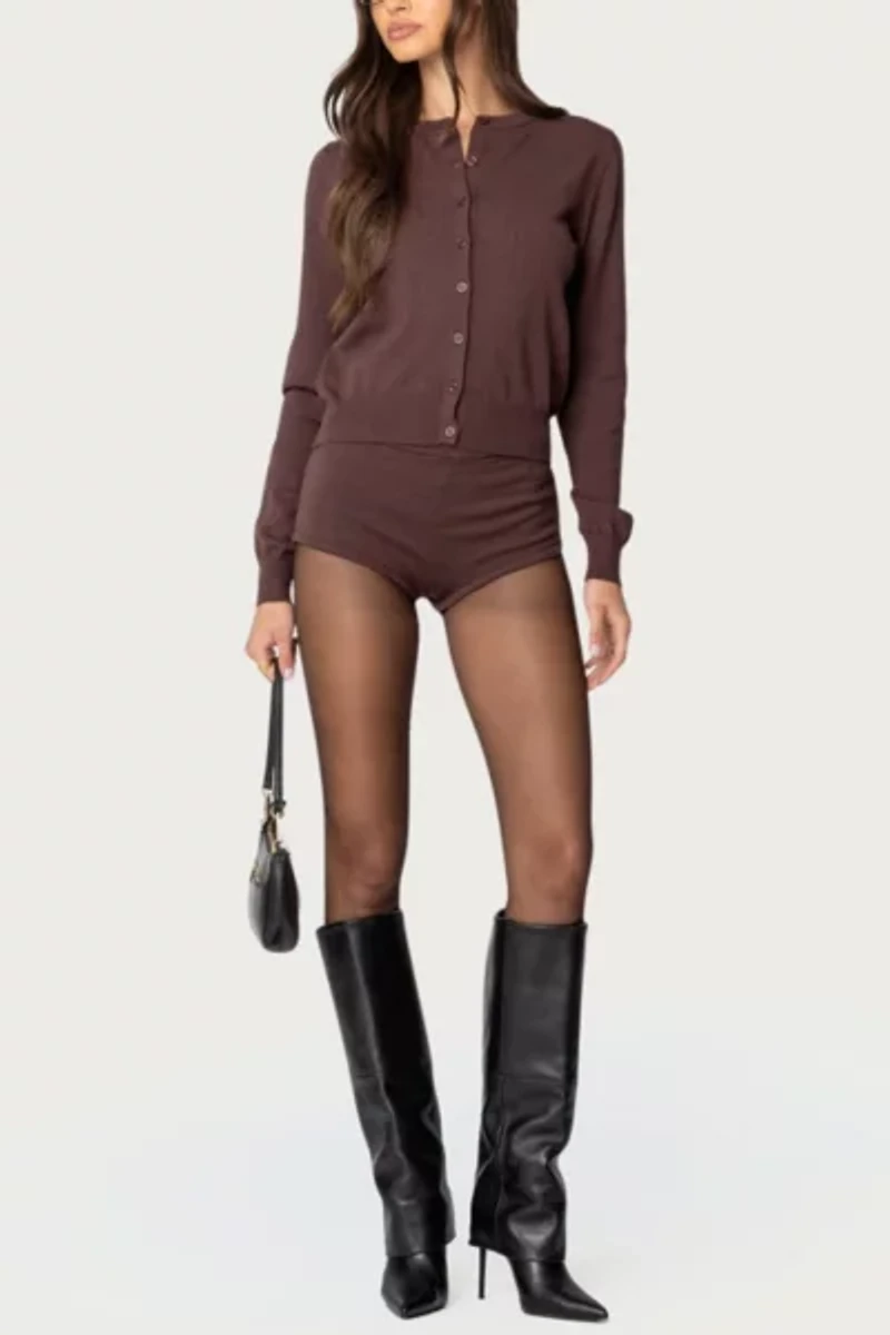 Edikted Ashlin Knit Micro Shorts