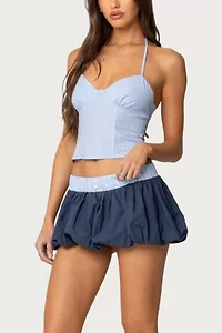 Edikted Janey Contrast Bubble Mini Skort