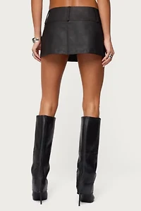 Edikted Luella Studded Faux Leather Mini Skort