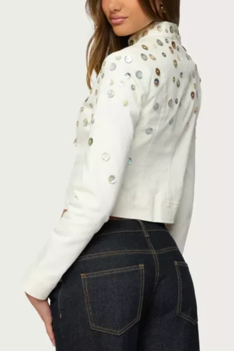 Edikted Elira Iridescent Fitted Jacket