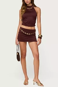 Edikted Briar Chain Belt Mini Skirt