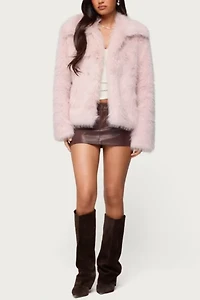 Edikted Noelle Oversized Faux Fur Jacket