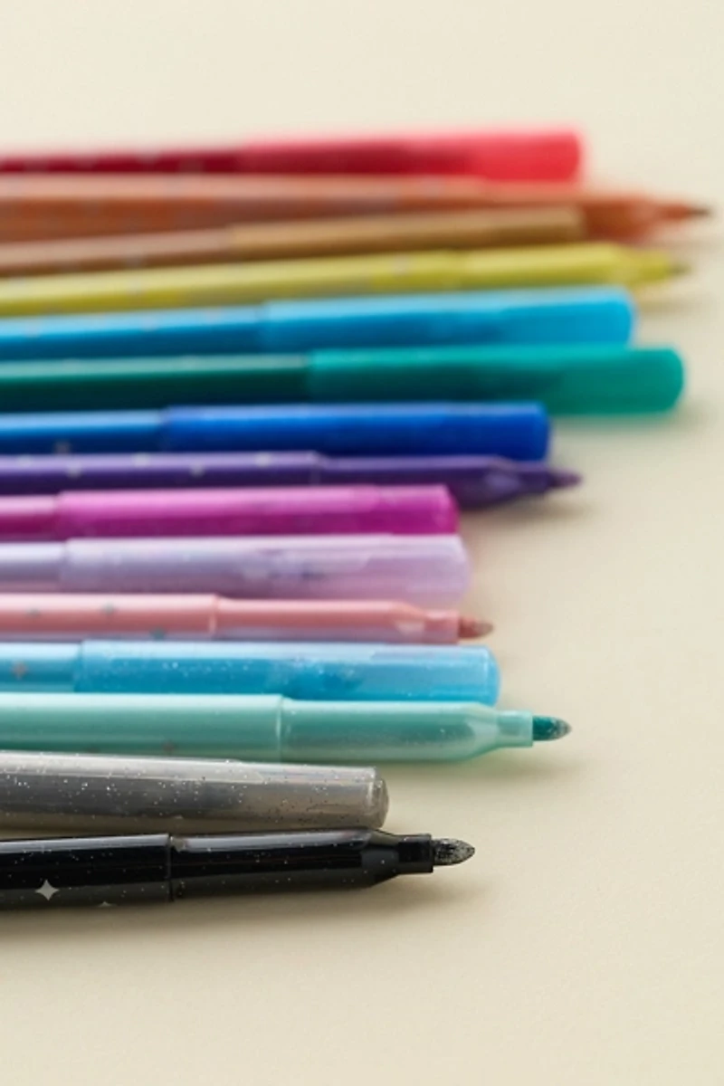 OOLY Rainbow Sparkle Glitter Marker Set