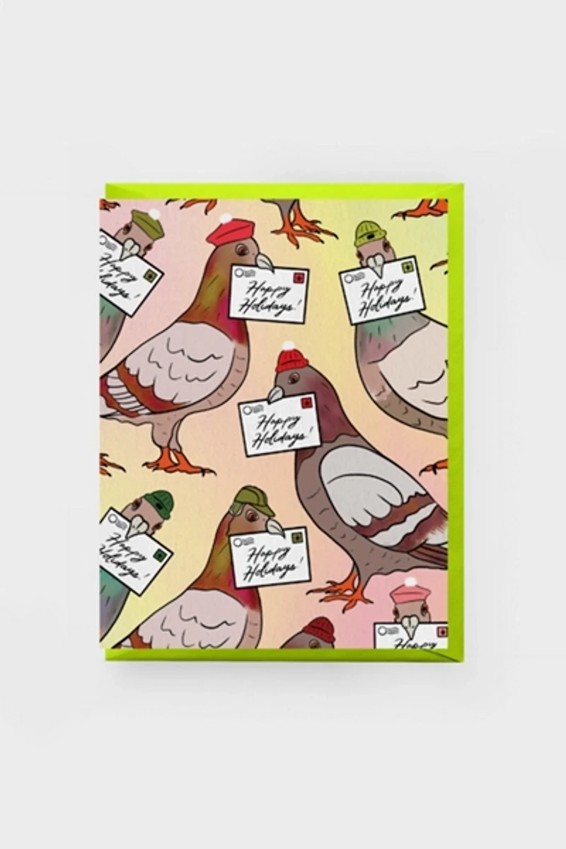Boss Dotty Holiday Pigeon Letters Card