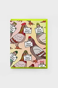 Boss Dotty Holiday Pigeon Letters Card