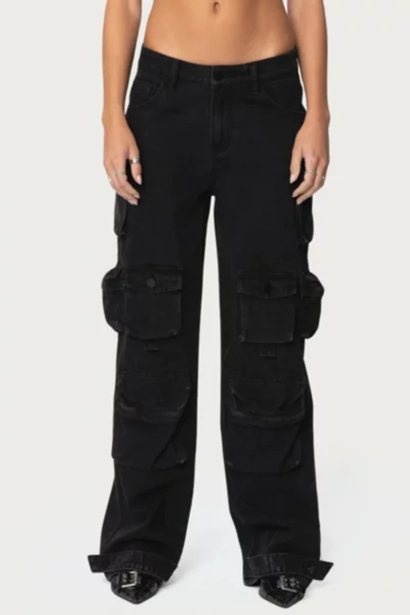 Edikted Oversized Boyfriend Cargo Jeans