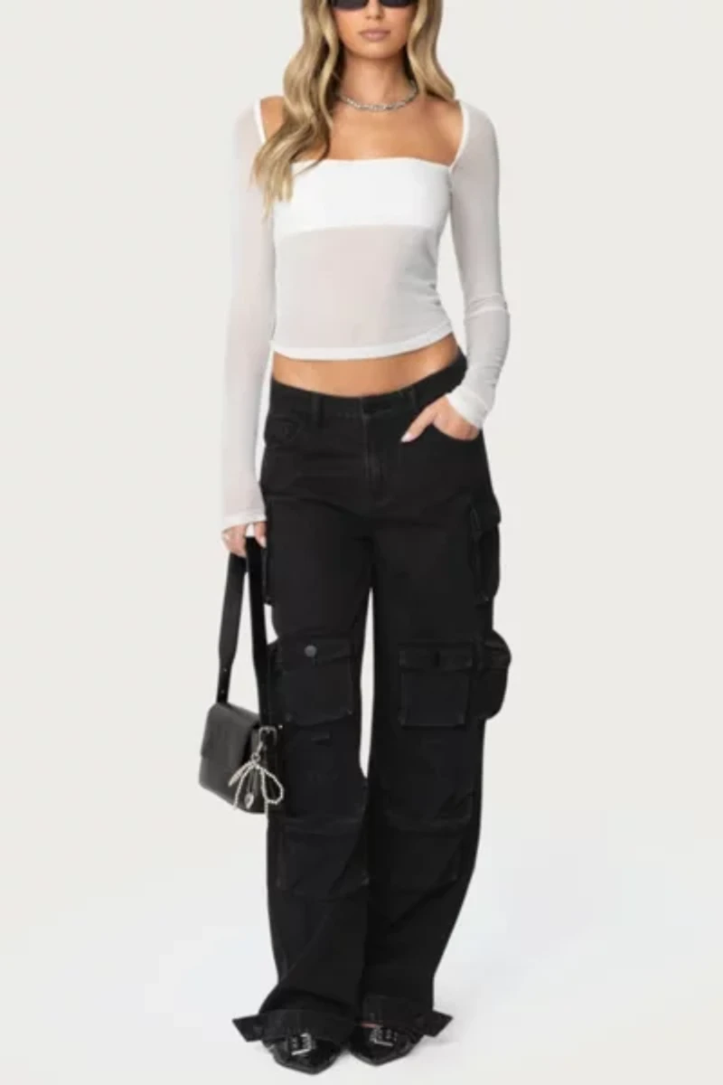 Edikted Oversized Boyfriend Cargo Jeans