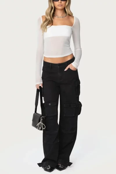 Edikted Oversized Boyfriend Cargo Jeans