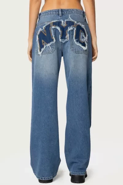 Edikted Nyc Washed Low Rise Jeans