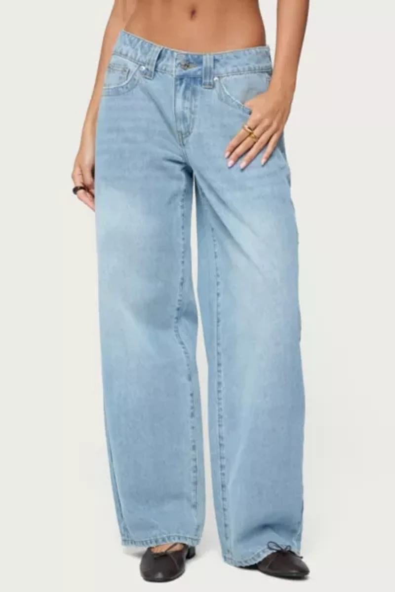 Edikted Rivka Low Rise Straight Leg Jeans