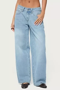 Edikted Rivka Low Rise Straight Leg Jeans