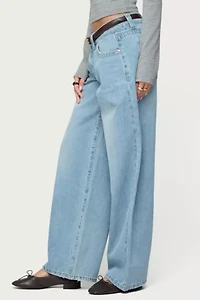 Edikted Rivka Low Rise Straight Leg Jeans