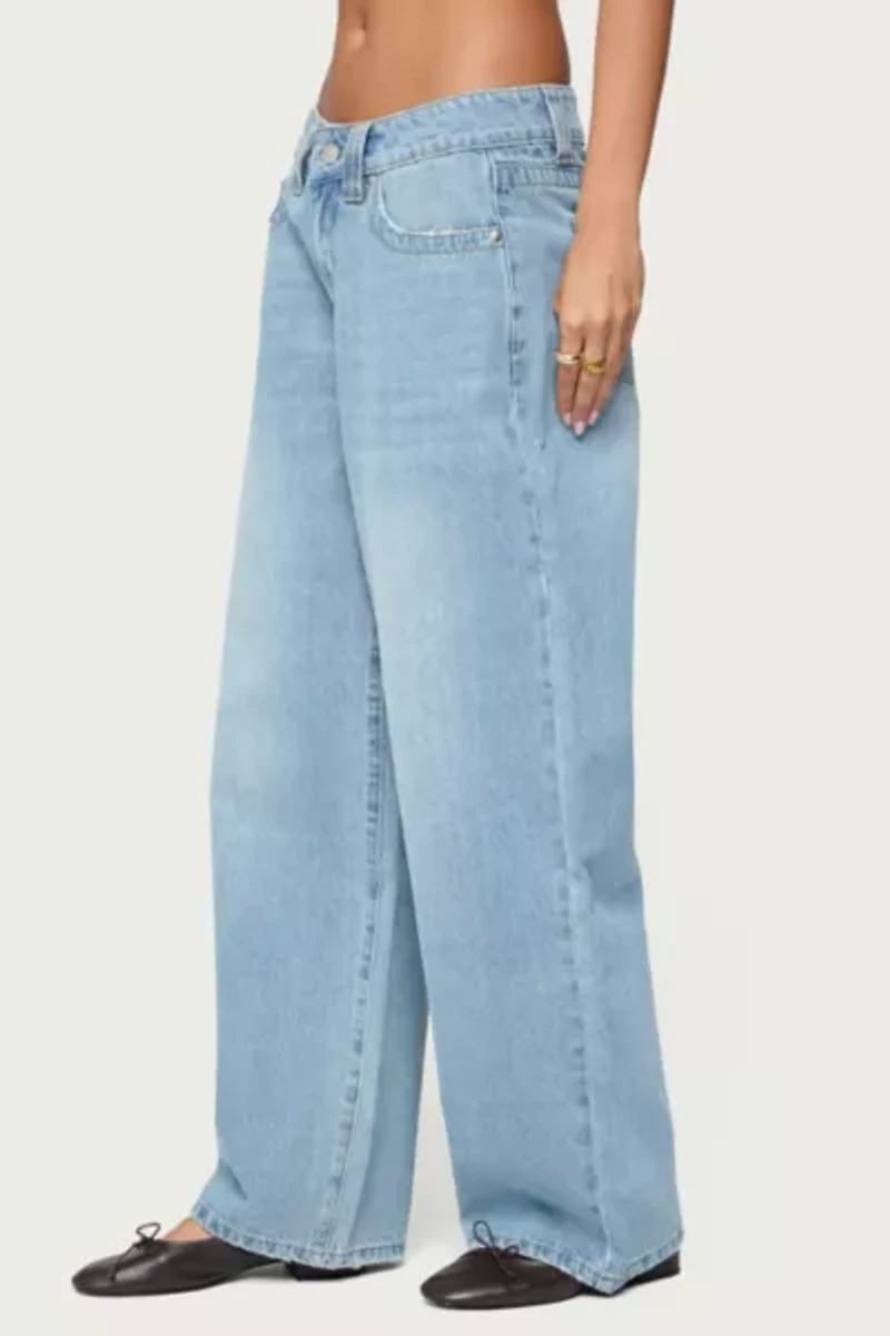 Edikted Rivka Low Rise Straight Leg Jeans
