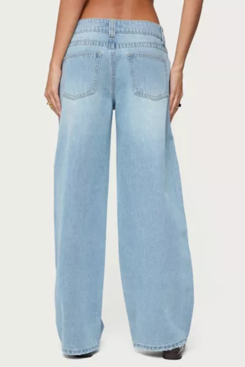 Edikted Rivka Low Rise Straight Leg Jeans