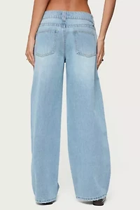 Edikted Rivka Low Rise Straight Leg Jeans