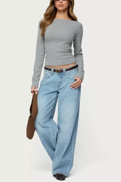 Edikted Rivka Low Rise Straight Leg Jeans
