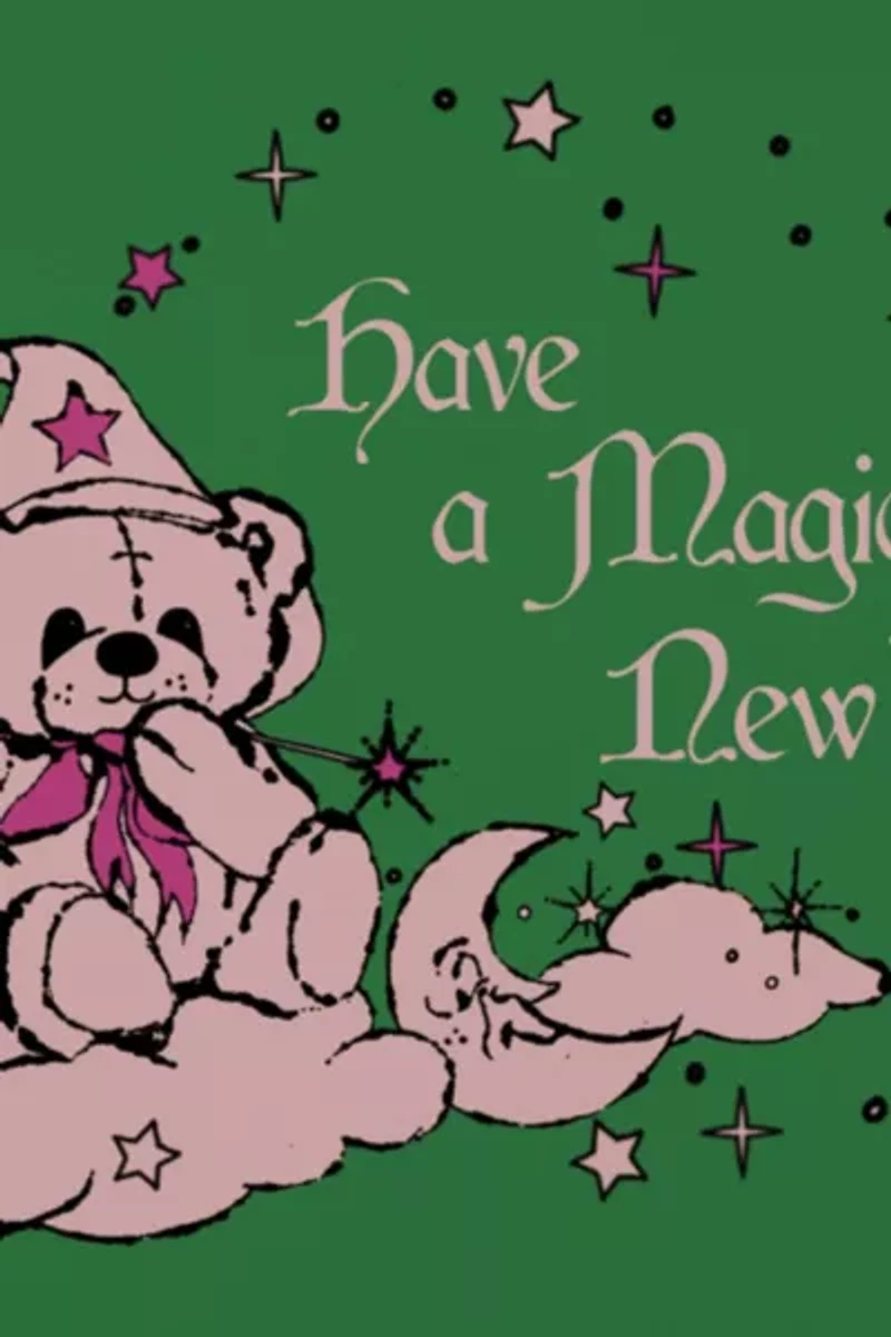 Red Cap Beary New Year Holiday Card