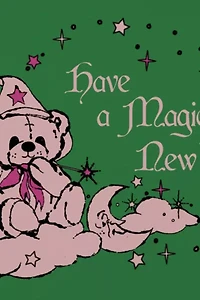 Red Cap Beary New Year Holiday Card