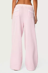 Edikted Ashtin Ruffle Trim Sweatpants