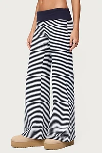 Edikted Meggy Striped Fold Over Pants