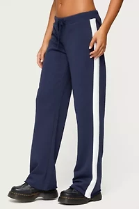 Edikted Baker Contrast Striped Sweatpants