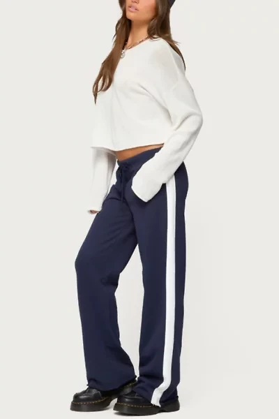 Edikted Baker Contrast Striped Sweatpants