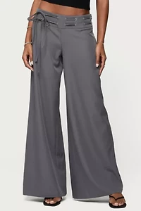 Edikted Willard Baggy Lace Up Belt Pants