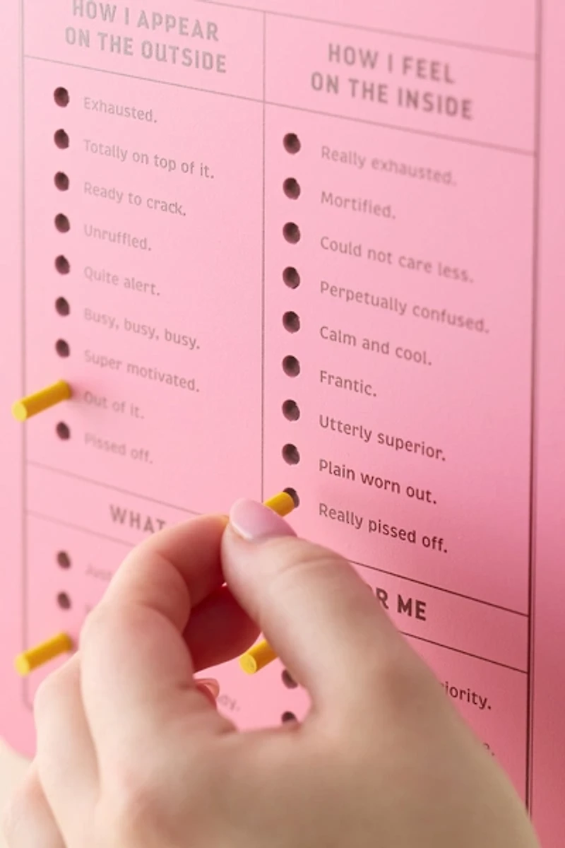 Knock Knock Mood Alert Desktop Pegboard