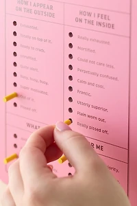 Knock Knock Mood Alert Desktop Pegboard