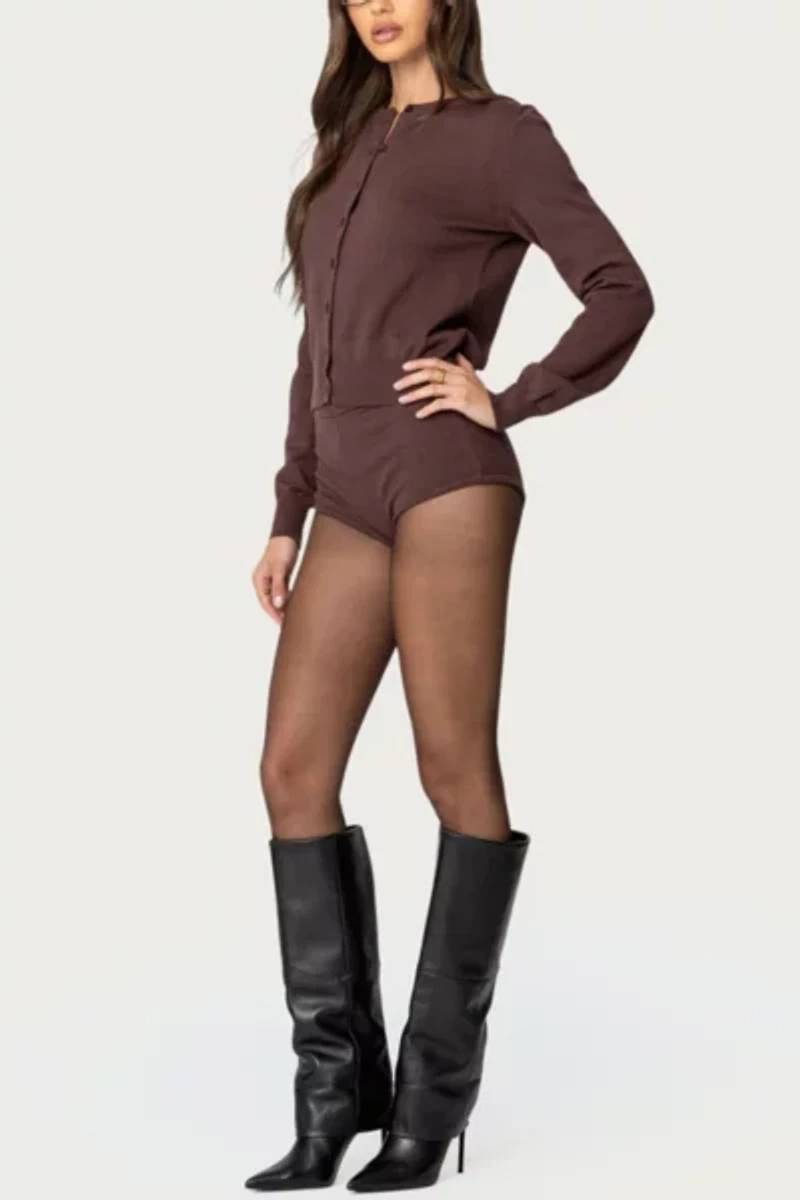 Edikted Ashlin Button Up Knit Cardigan