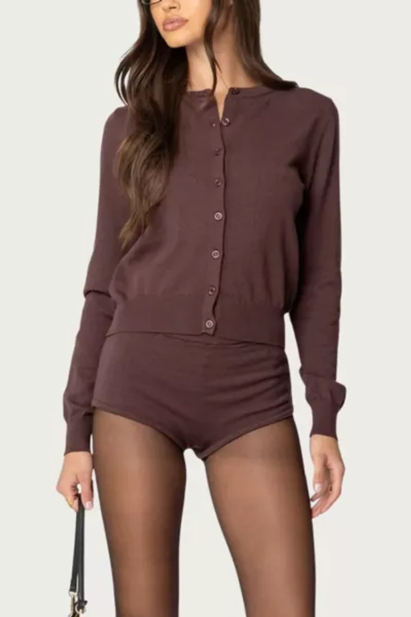 Edikted Ashlin Button Up Knit Cardigan