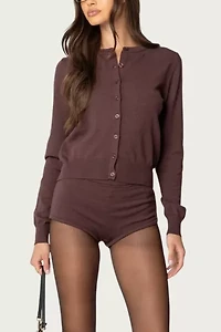 Edikted Ashlin Button Up Knit Cardigan