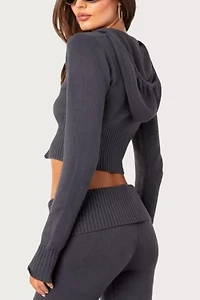 Edikted Desiree Knitted Hooded Cardigan