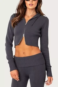 Edikted Desiree Knitted Hooded Cardigan