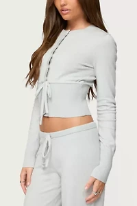 Edikted Embryn Button Up Knit Cardigan