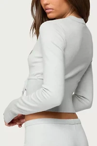 Edikted Embryn Button Up Knit Cardigan