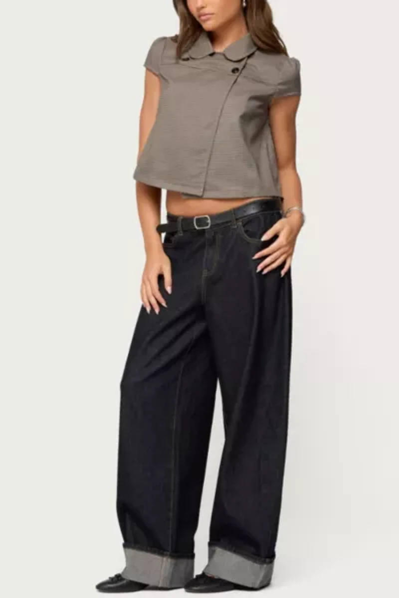 Edikted Haislee Plaid Tailored Shirt