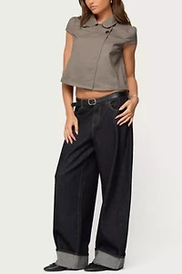 Edikted Haislee Plaid Tailored Shirt