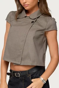 Edikted Haislee Plaid Tailored Shirt