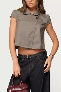 Edikted Haislee Plaid Tailored Shirt