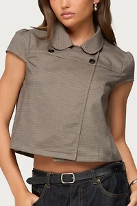 Edikted Haislee Plaid Tailored Shirt