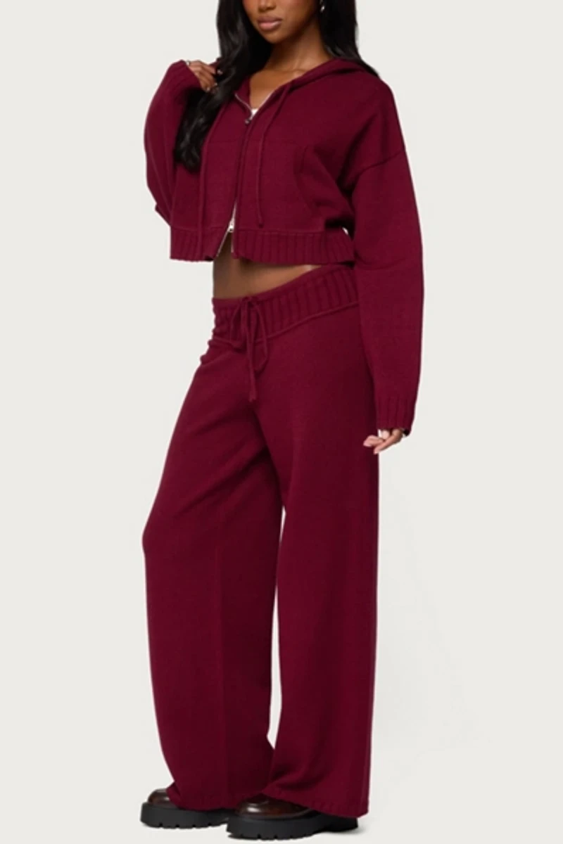 Edikted Russell Knit Hooded Cardigan