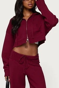 Edikted Russell Knit Hooded Cardigan