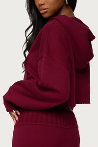 Edikted Russell Knit Hooded Cardigan