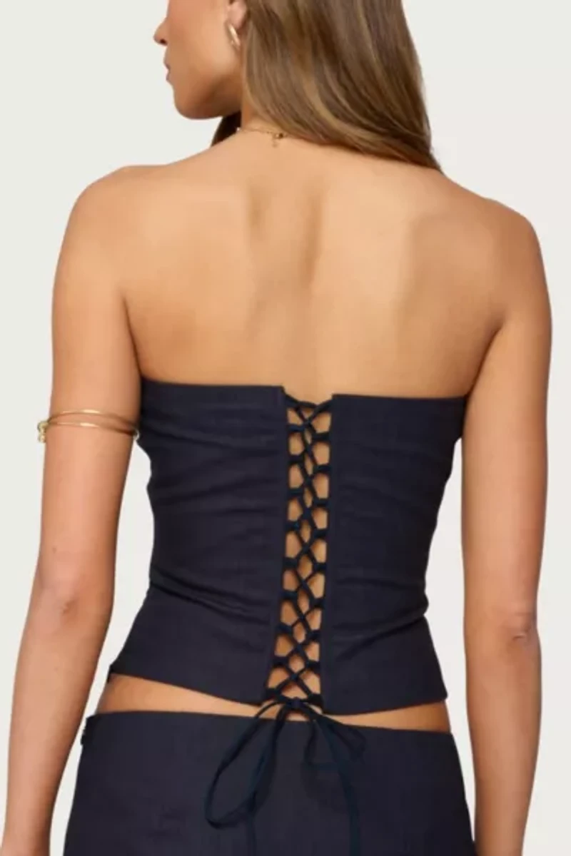 Edikted Rebel Linen Look Corset