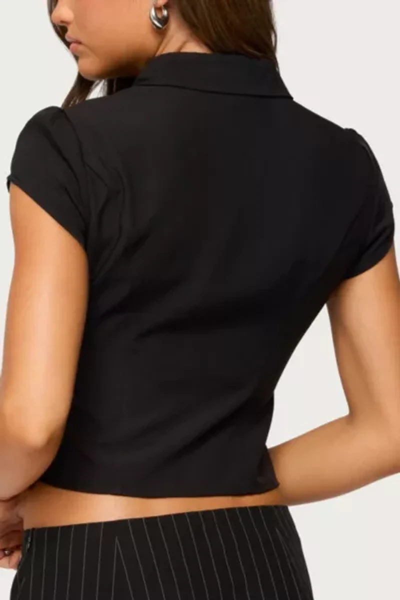 Edikted Myrna Cut Out Collar Top